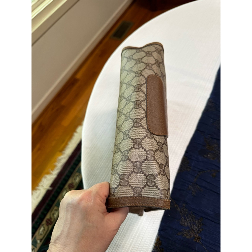 Gucci Beige Brown Coated Canvas Medium Clutch - Picture 9 of 14